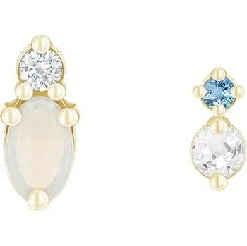 Šperk Cluster náušnice s opálem, moissanitem, diamantem a topazem Roseann