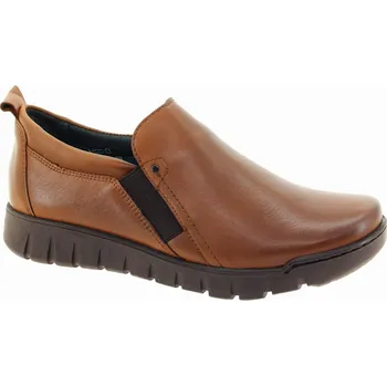 Dámské polobotky EASY'N ROSE Dámské hnědé kožené polobotky 749-054-CUOIO-245 Velikost 37