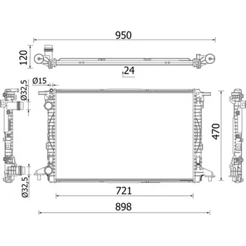 Chladič motoru Chladič, chlazení motoru MAHLE CR 2179 000S