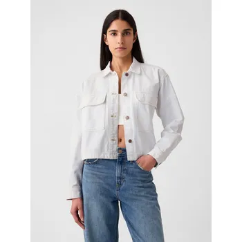 Dámská casual bunda GAP Džínová bunda crop - Dámské GAP šedá 2727930