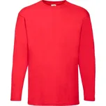 Valueweight Men's Red Long Sleeve T-shirt Fruit of the Loom Fruit of the Loom červená 2463243