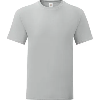 Chlapecké oblečení Grey Iconic Combed Cotton T-shirt Fruit of the Loom Fruit of the Loom šedá 2467030
