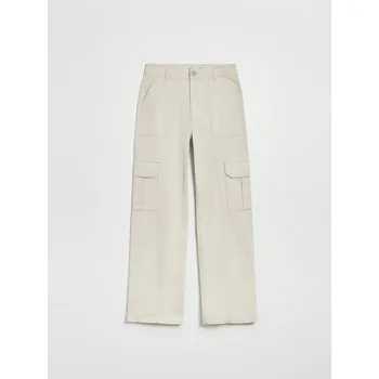 Kalhoty cargo - 32 - House - světle šedá - 5511Z-09X