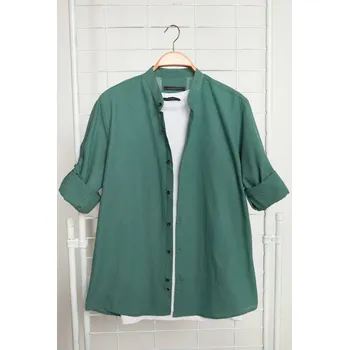 Pánská košile Pánská košile Trendyol Trendyol zelená 2273637