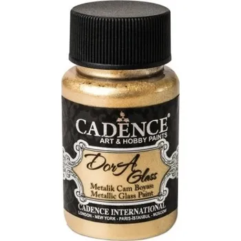 Speciální výtvarná barva Metalická barva na sklo Dora Glass bílé zlato white gold 50 ml -