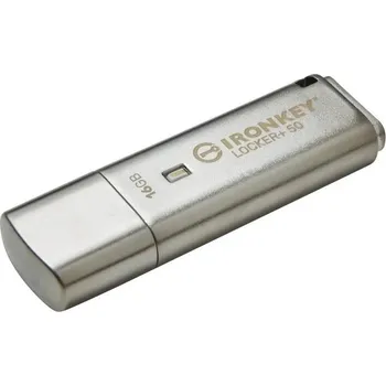 USB flash disk Kingston IronKey Locker+ 50/16GB/145MBps/USB 3.1/USB-A/Stříbrná
