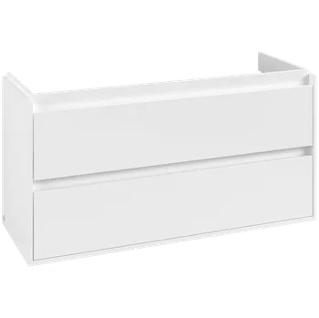 Koupelnový nábytek Villeroy & Boch Skyla - Skříňka pod umyvadlo 1172x439 mm, 2 zásuvky, Brilliant White C80000VE