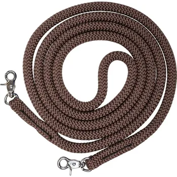 Westernové kulaté lanové otěže LproWest, hnědá, 3 m