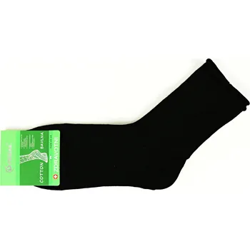 Pánské ponožky PESAIL Pánské bavlněné zdravotní ponožky černé Velikost: 40 - 43