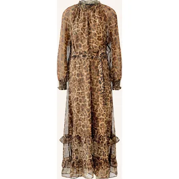 Dámské šaty Oui Dámské Šaty, velbloudí / hnědá / tmavě hnědá, 38