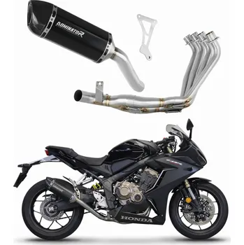 Výfuk pro motocykl Laděný výfuk Dominator Honda CB 650 R 2019 - 2023 Kompletní systém Výfukové potrubí HP1 BLACK + dB killer medium