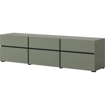 Televizní stolek Televizní stolek BONIFACIO 3K3S, zelená/černá + vyzvednutí ZDARMA