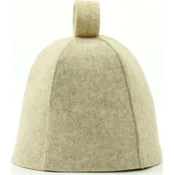velforia Saunová čepice zvonek – krémová, 100 % vlna, unisex Velikost: XL (60-61)