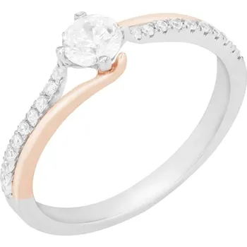 Prsten Zásnubní prsten s postranními diamanty Lileas