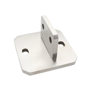 Zábradlí příruba k vypalovaným sloupkům, nerezová - kotvící příruba, šířka 100 mm, výška 8 mm, 2 otvory