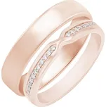 Dámský eternity prsten a komfortní pánský snubní prsten Asne