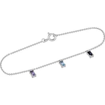 Náramek Zlatý náramek se safírem, topazem a tanzanitem Veera