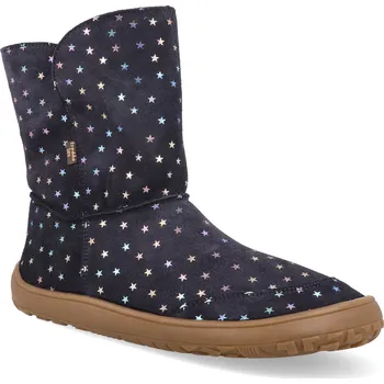 Dívčí kozačky Barefoot kozačky Froddo - Tex Suede Stars modré hvězdičky Velikost: 35