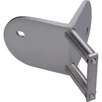 Zábradlí úchyt na vnější rohové kotvení sloupku, broušená nerez - kotevní deska tl. 5,5 mm, ø 100 mm, broušená nerez K320 /AISI304