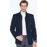 PLT8378 DEWBERRY MEN'S COAT-PLAIN NAVY BLUE dewberry modrá 2524540