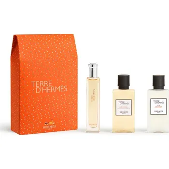 Sprchový gel Hermès Terre d’Hermès toaletní voda 15 ml + sprchový gel 40 ml + balzám po holení 40 ml