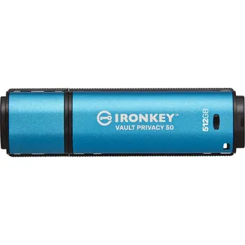 Počítač Kingston Ironkey Vault Privacy 50/512GB/USB 3.2/USB-A/Modrá