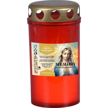 Smuteční dekorace Lampička MEMORY hřbitovní plastová 80g d6x9cm