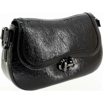 Kabelka HISPANITAS Dámská černá lakovaná kabelka BI254150-BLACK-613 Velikost