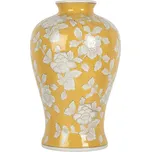 Žlutá keramická váza v čínském stylu Sem II – 19x32 cm