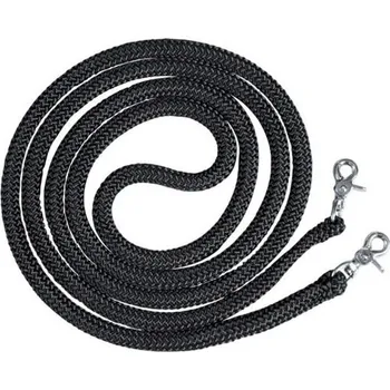 Westernové kulaté lanové otěže LproWest, černá, 3 m