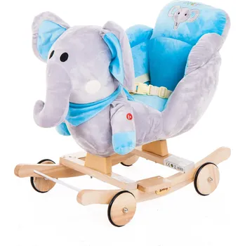 Hračka pro nejmenší Mluvící a zpívající houpačka modrý slon