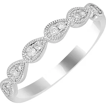 Prsten Stříbrný eternity prsten s lab-grown diamanty Lacy