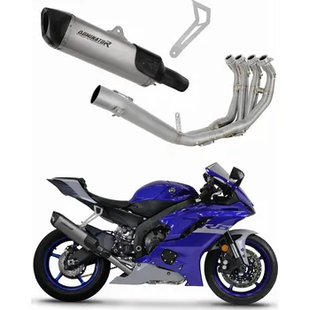 Výfuk pro motocykl Laděný výfuk Dominator Yamaha YZF R6 2017 - 2023 Titanový kompletní výfukový systém HP6 tlumič výfuku + dB killer