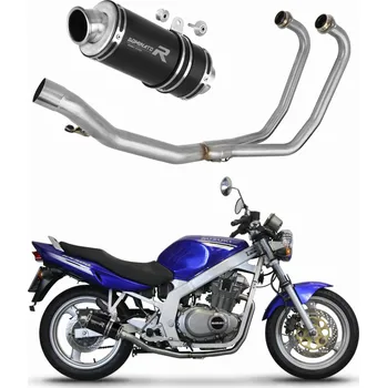Výfuk pro motocykl Laděný výfuk Dominator Suzuki GS 500F 2004 - 2014 Kompletní výfukový systém GP1 BLACK + dB killer medium