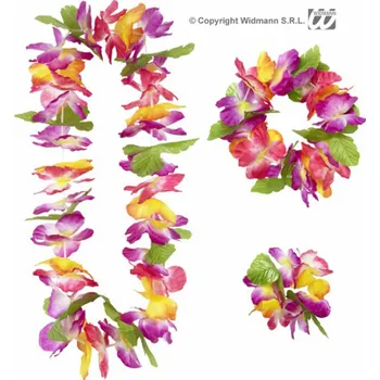 Karnevalový doplněk WIDMANN Hawaii set Maui náramek, věnec a čelenka