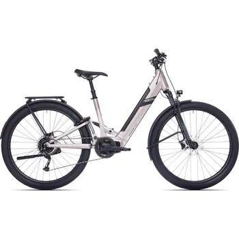 Elektrokolo Celoodpružené elektrokolo Rock Machine Crossride e450 FS Touring, pneu 29", model 2024, baterie 14Ah/500Wh, barva pískově šedá