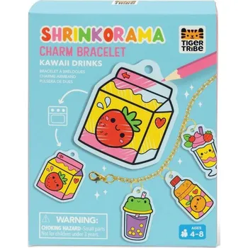 omalovánky Tiger Tribe SHRINKORAMA - Charm Bracelet - Kawaii Drinks