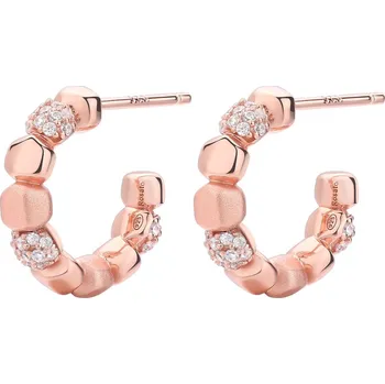 Náušnice Rosato Bronzové kruhové náušnice se zirkony Into the blue RZIB33 + 2 měsíce na vrácení zboží