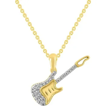 Přívěsek Zlatý přívěsek s lab-grown diamantem ve tvaru kytary Amie