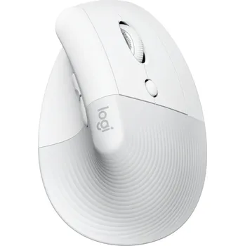 Myš Logitech Lift for Mac Vertical Ergonomic Mouse - White Vertikální myš, optická, 6 tlačítek, bezdrátová, Bluetooth 910-006477