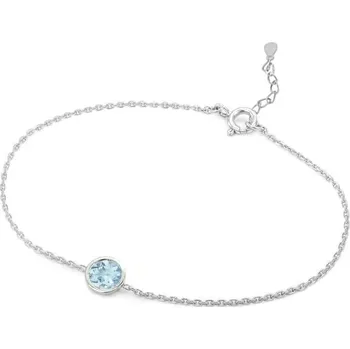 Náramek Stříbrný náramek s akvamarínem Arleth