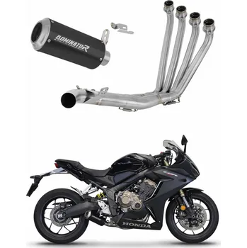Výfuk pro motocykl Laděný výfuk Dominator Honda CBR 650 R 2019 - 2023 Kompletní systém Výfukové potrubí GP BLACK + dB killer medium