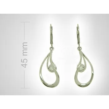 Náušnice Argento 63304 Stříbrné náušnice - čirý kulatý zirkon