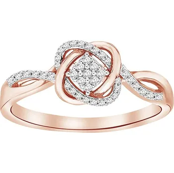 Prsten Proplétaný diamantový prsten Ecrin