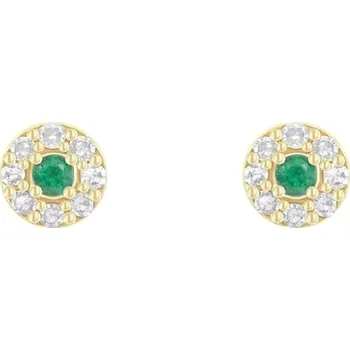 Náušnice Smaragdové náušnice s diamanty Zowie