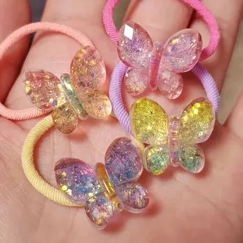 Sada elastických gumiček do vlasů s motivem motýlů