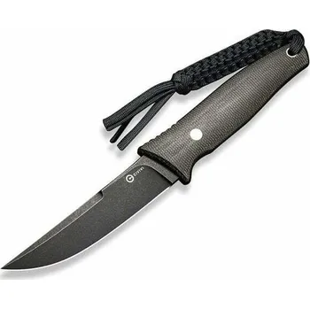 kapesní nůž CIVIVI C19046-4 Tamashii pevný nůž 10,3 cm, Black Stonewash, tmavě zelená, Micarta, pouzdro Kydex