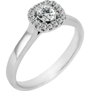 Prsten Zásnubní prsten v halo stylu s moissanitem a lab-grown diamanty Reley