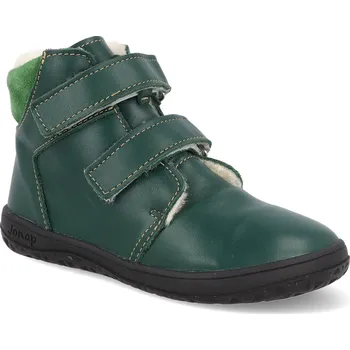Dívčí zimní obuv Barefoot dětské zimní boty Jonap B4MV - zelené Velikost: 30