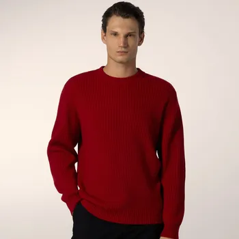 Pánský svetr Reserved - Svetr s příměsí vlny - červená - 449GQ-33X - 449GQ-33X-M